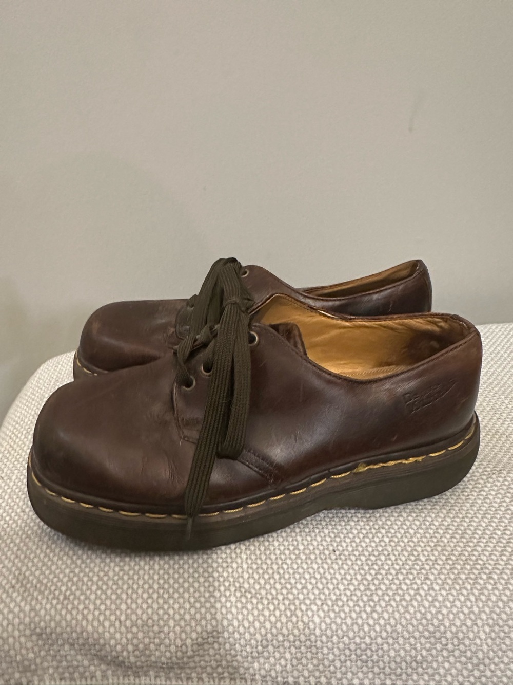 Vintage Dr. Martens A8434Z Brown Leather Oxford Shoes Men’s US 8 Made in England